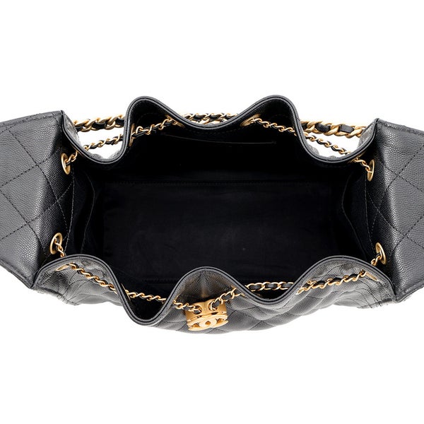 シャネル チェーンショルダーバッグ ココマーク CHANEL 25 スモール キャビアスキン AS5293 CHANEL 黒