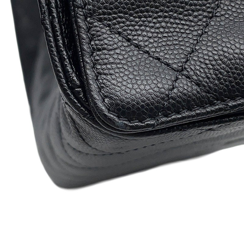 シャネル チェーンショルダーバッグ ココマーク CHANEL 25 スモール キャビアスキン AS5293 CHANEL 黒