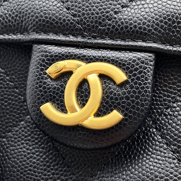 シャネル チェーンショルダーバッグ ココマーク CHANEL 25 スモール キャビアスキン AS5293 CHANEL 黒