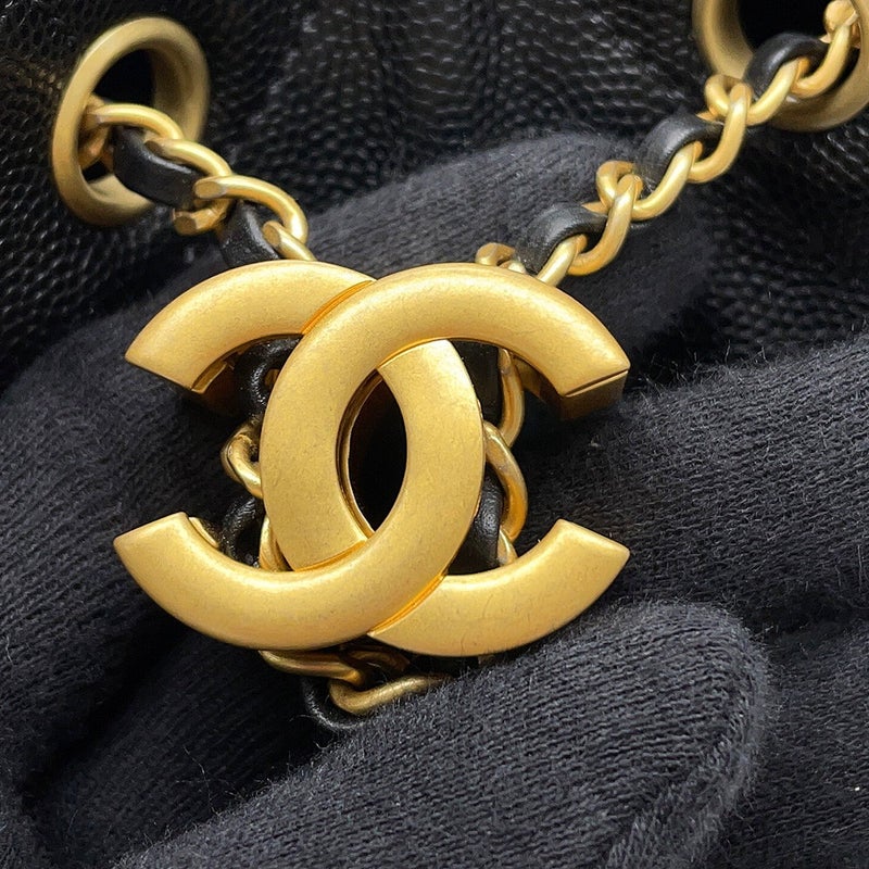 シャネル チェーンショルダーバッグ ココマーク CHANEL 25 スモール キャビアスキン AS5293 CHANEL 黒
