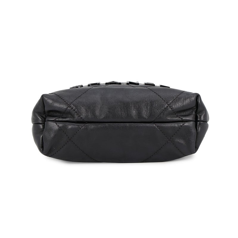 シャネル ハンドバッグ CHANEL22 ミニ ココマーク シャイニーカーフスキン AS3980 CHANEL 2wayショルダー 黒