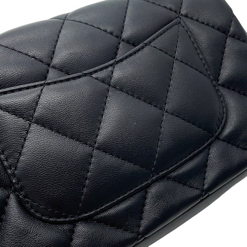 シャネル チェーンショルダーバッグ ミニ マトラッセ ココマーク ラムスキンAS3456 CHANEL ハート 黒