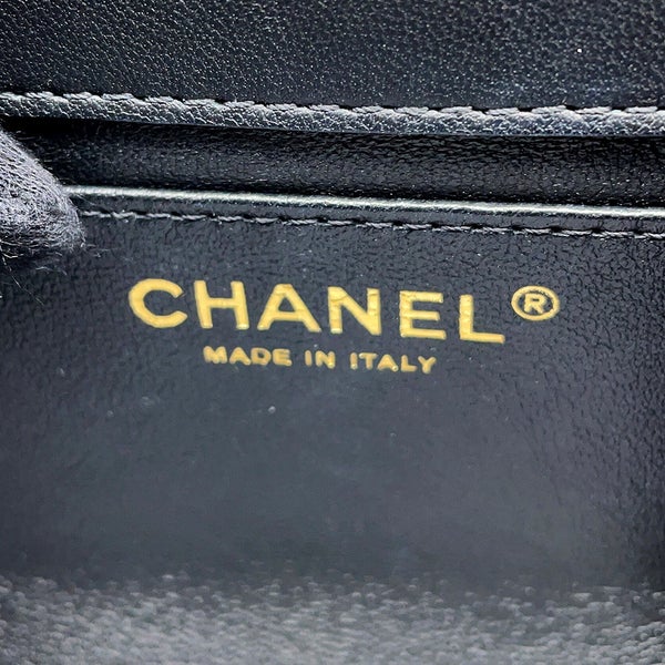 シャネル チェーンショルダーバッグ ミニ マトラッセ ココマーク ラムスキンAS3456 CHANEL ハート 黒