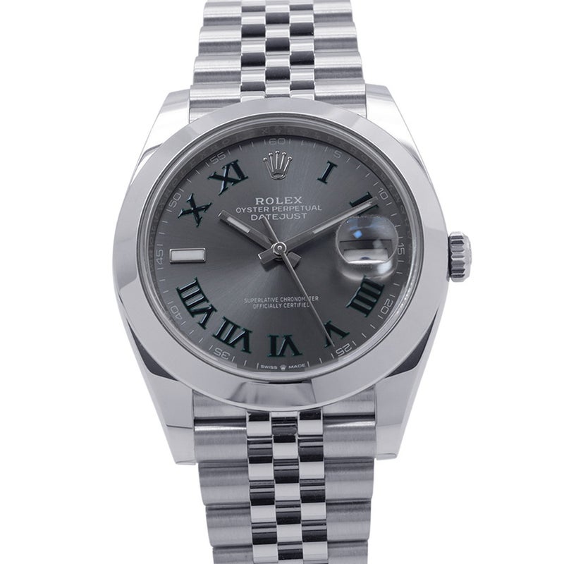 ロレックス デイトジャスト41 ランダムシリアル ルーレット 126300 ROLEX 腕時計 スレート文字盤