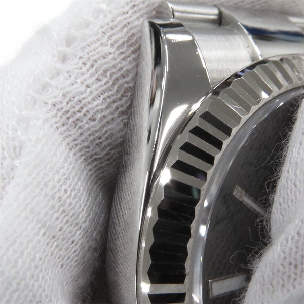 ロレックス デイトジャスト41 SS/K18WGホワイトゴールド ランダムシリアル ルーレット 126334 ROLEX 腕時計 スレート文字盤