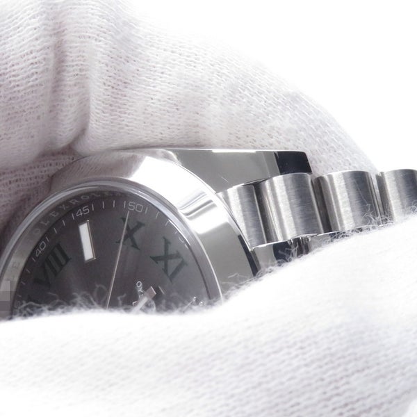 ロレックス デイトジャスト41 SS/K18WGホワイトゴールド ランダムシリアル ルーレット 126334 ROLEX 腕時計 スレート文字盤