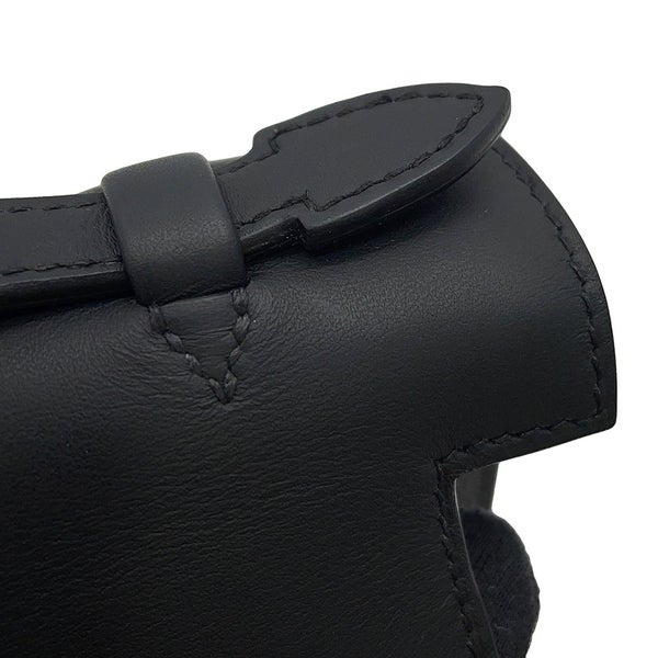 エルメス ハンドバッグ ポシェットケリー ブラック/シルバー金具 スイフト K刻印 HERMES バッグ 黒