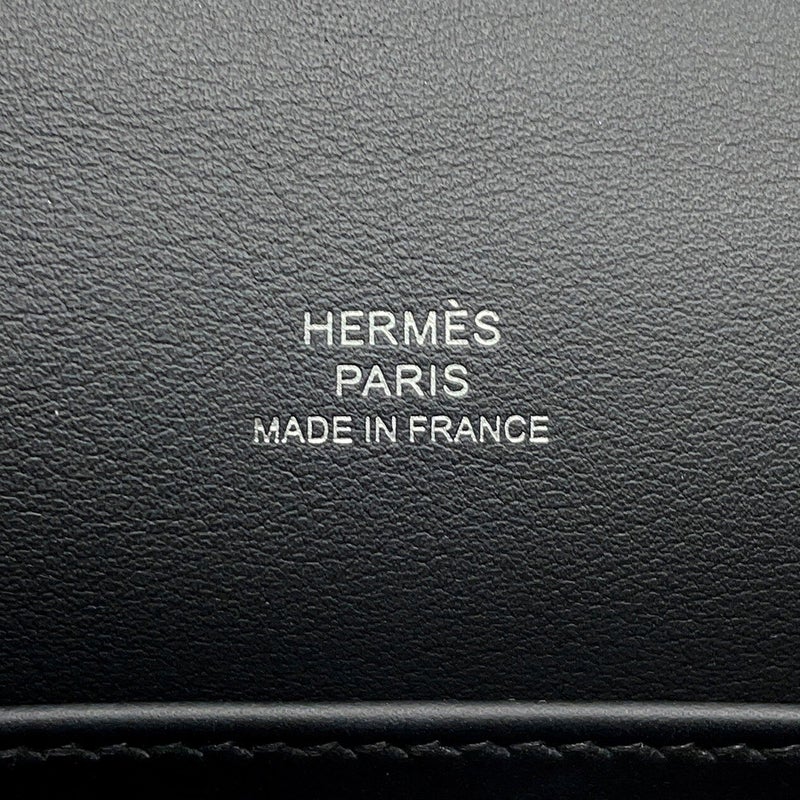エルメス ハンドバッグ ポシェットケリー ブラック/シルバー金具 スイフト K刻印 HERMES バッグ 黒