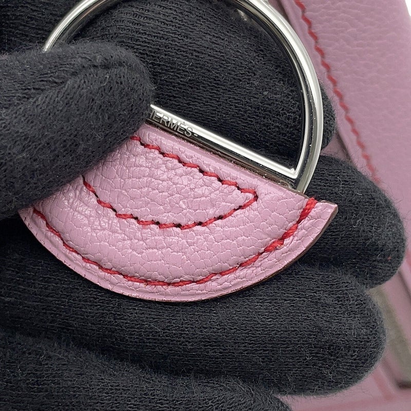 エルメス 二つ折り財布 インザループ コンパクト モーヴシルベストル/シルバー金具 シェブルミゾル D刻印 シェーブル