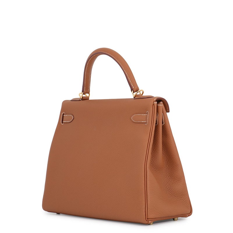 エルメス ハンドバッグ ケリー32 内縫い ゴールド/ゴールド金具 トゴ X刻印 HERMES Kelly 2wayバッグ