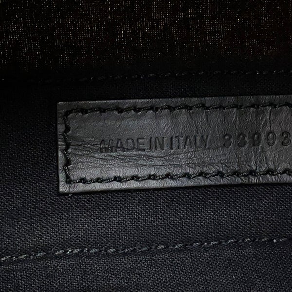 バレンシアガ トートバッグ ネイビーカバス M キャンバス/レザー 339936 BALENCIAGA ポーチ付き 黒