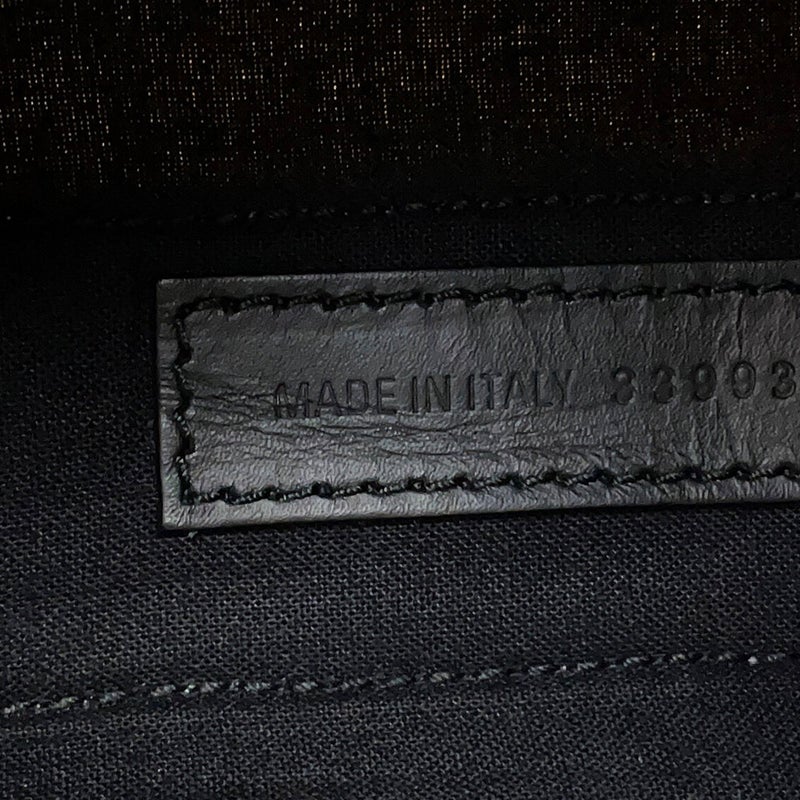 バレンシアガ トートバッグ ネイビーカバス M キャンバス/レザー 339936 BALENCIAGA ポーチ付き 黒