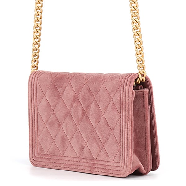 シャネル チェーンウォレット ボーイシャネル ベルベット CHANEL 財布