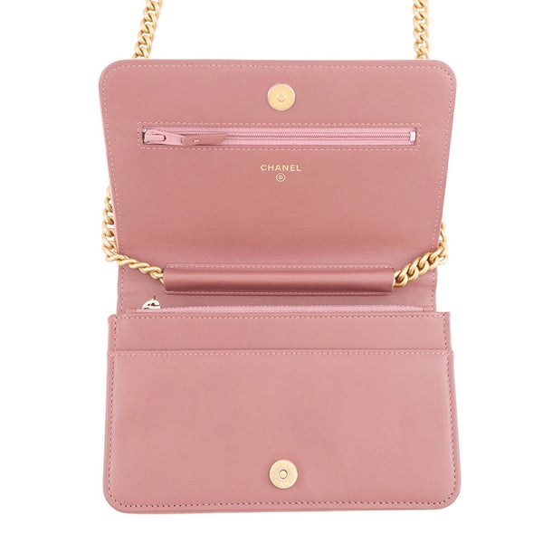 シャネル チェーンウォレット ボーイシャネル ベルベット CHANEL 財布
