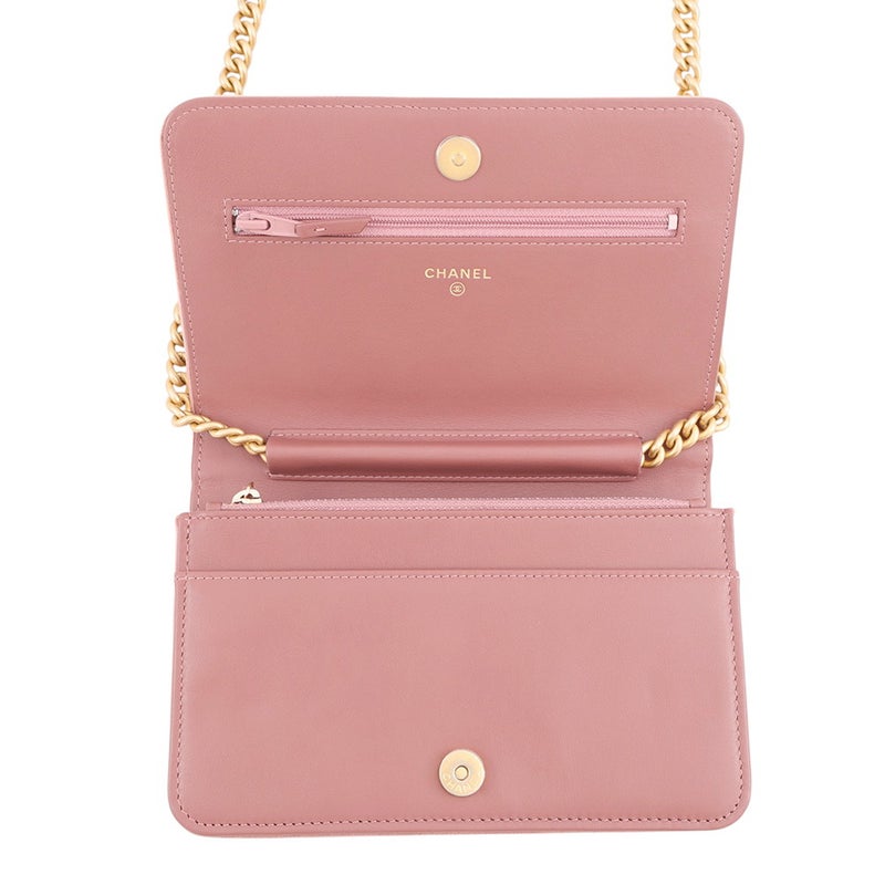 シャネル チェーンウォレット ボーイシャネル ベルベット CHANEL 財布