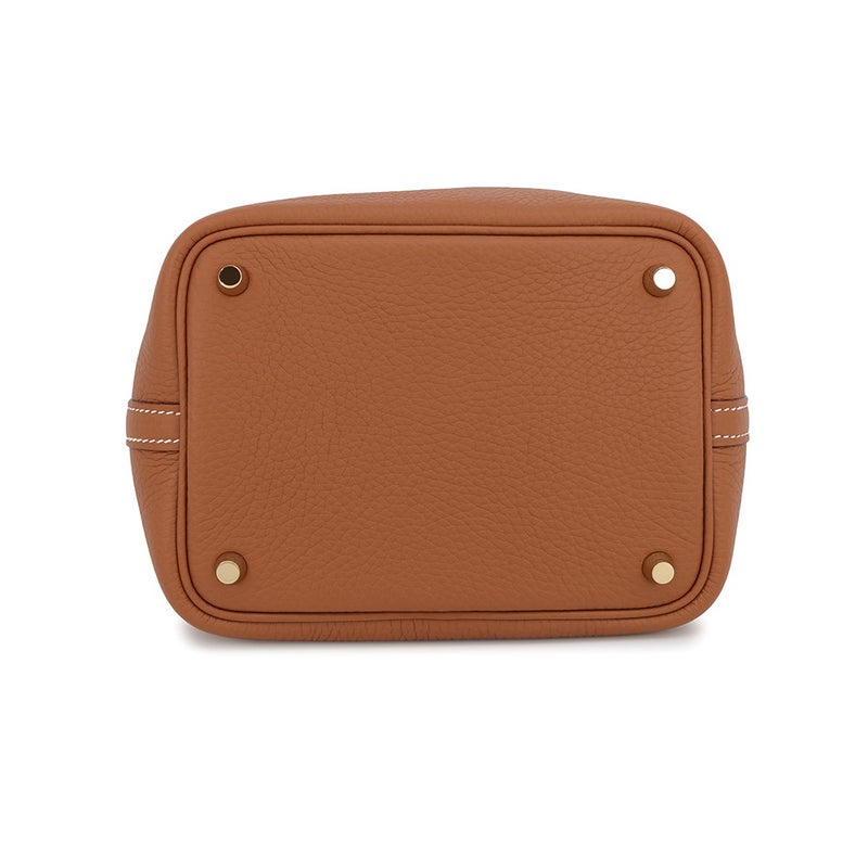 エルメス ハンドバッグ ピコタンロックPM ゴールド/ゴールド金具 トリヨンクレマンスG刻印 HERMES トートバッグ