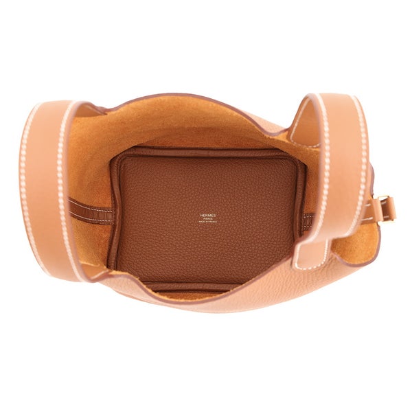 エルメス ハンドバッグ ピコタンロックPM ゴールド/ゴールド金具 トリヨンクレマンスG刻印 HERMES トートバッグ