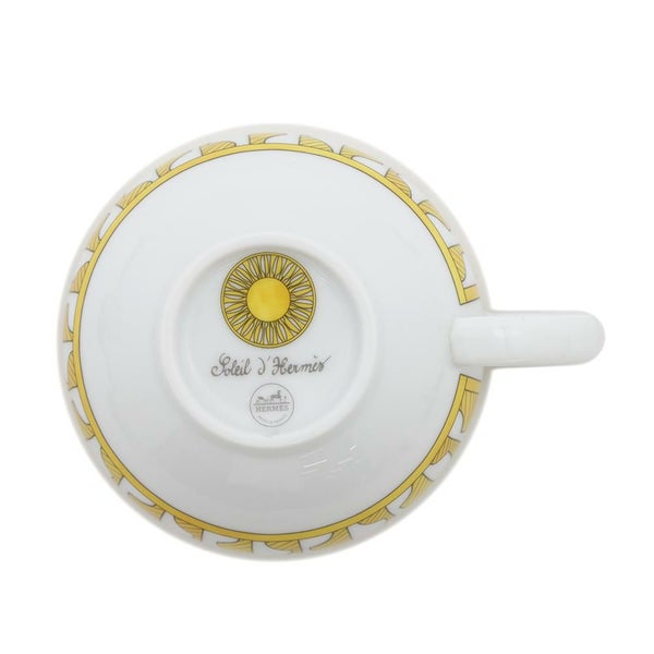 エルメス ティーカップ ソーサー ソレイユ・ドゥ・エルメス 2客セット HERMES 食器 ギフト ペア  白