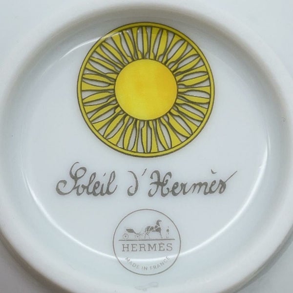 エルメス ティーカップ ソーサー ソレイユ・ドゥ・エルメス 2客セット HERMES 食器 ギフト ペア  白