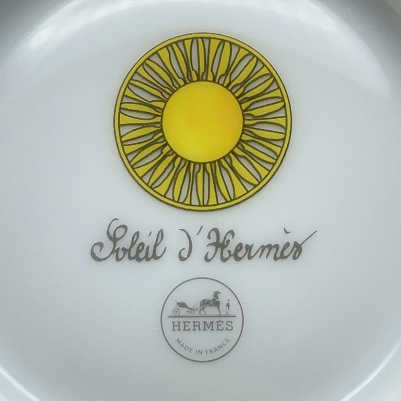 エルメス ティーカップ ソーサー ソレイユ・ドゥ・エルメス 2客セット HERMES 食器 ギフト ペア  白