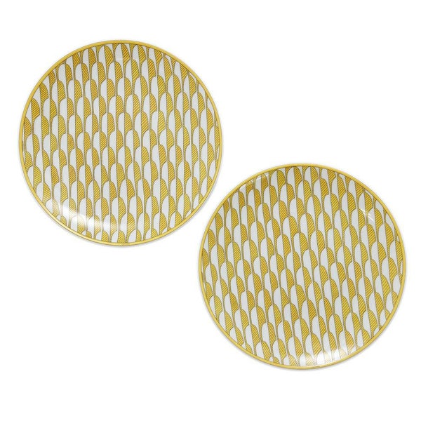 エルメス デザートプレート ソレイユ・ドゥ・エルメス NO.1 2枚セット ポーセリン HERMES 食器 ギフト ペア 白