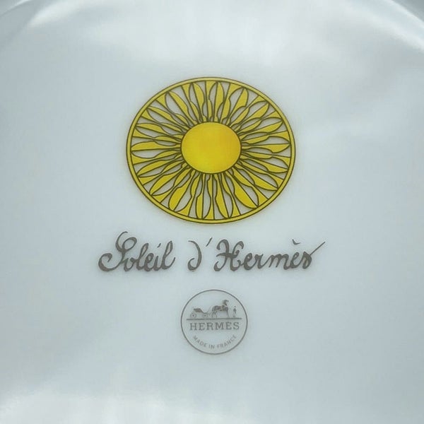 エルメス デザートプレート ソレイユ・ドゥ・エルメス NO.1 2枚セット ポーセリン HERMES 食器 ギフト ペア 白