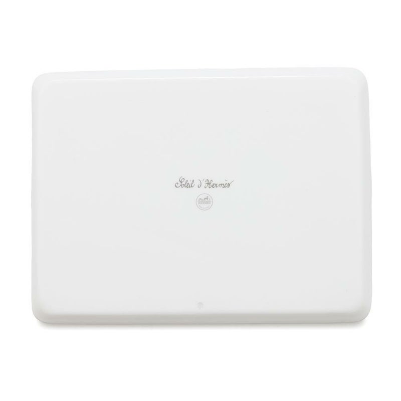 エルメス 長方形プレート ソレイユ・ドゥ・エルメス PM ポーセリン HERMES 食器 ギフト 白