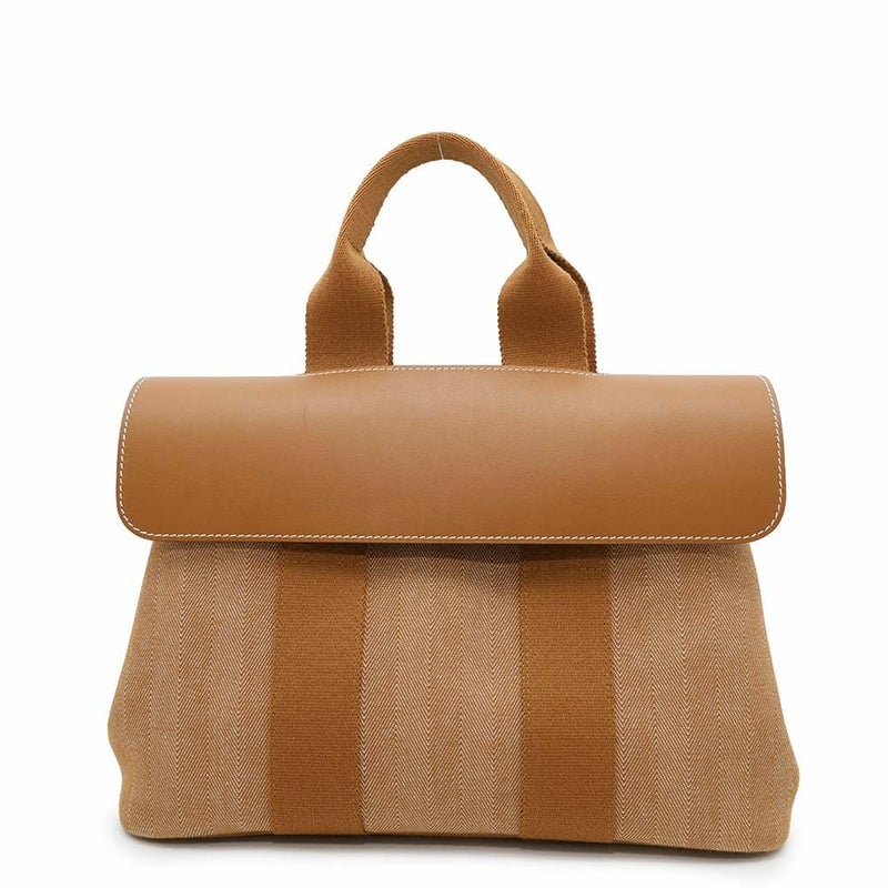 エルメス ハンドバッグ ヴァルパライソPM ゴールド/シルバー金具 トワルシェブロン □K刻印 HERMES