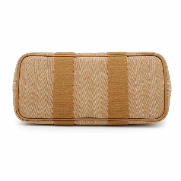 エルメス ハンドバッグ ヴァルパライソPM ゴールド/シルバー金具 トワルシェブロン □K刻印 HERMES