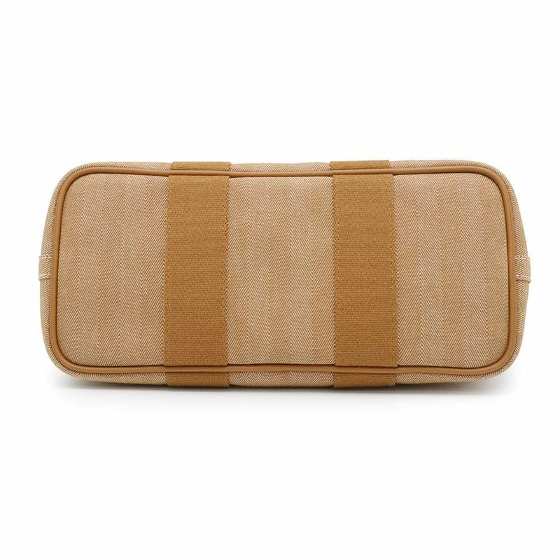 エルメス ハンドバッグ ヴァルパライソPM ゴールド/シルバー金具 トワルシェブロン □K刻印 HERMES