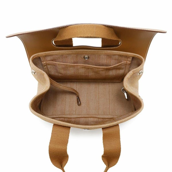 エルメス ハンドバッグ ヴァルパライソPM ゴールド/シルバー金具 トワルシェブロン □K刻印 HERMES