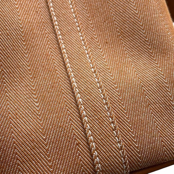 エルメス ハンドバッグ ヴァルパライソPM ゴールド/シルバー金具 トワルシェブロン □K刻印 HERMES