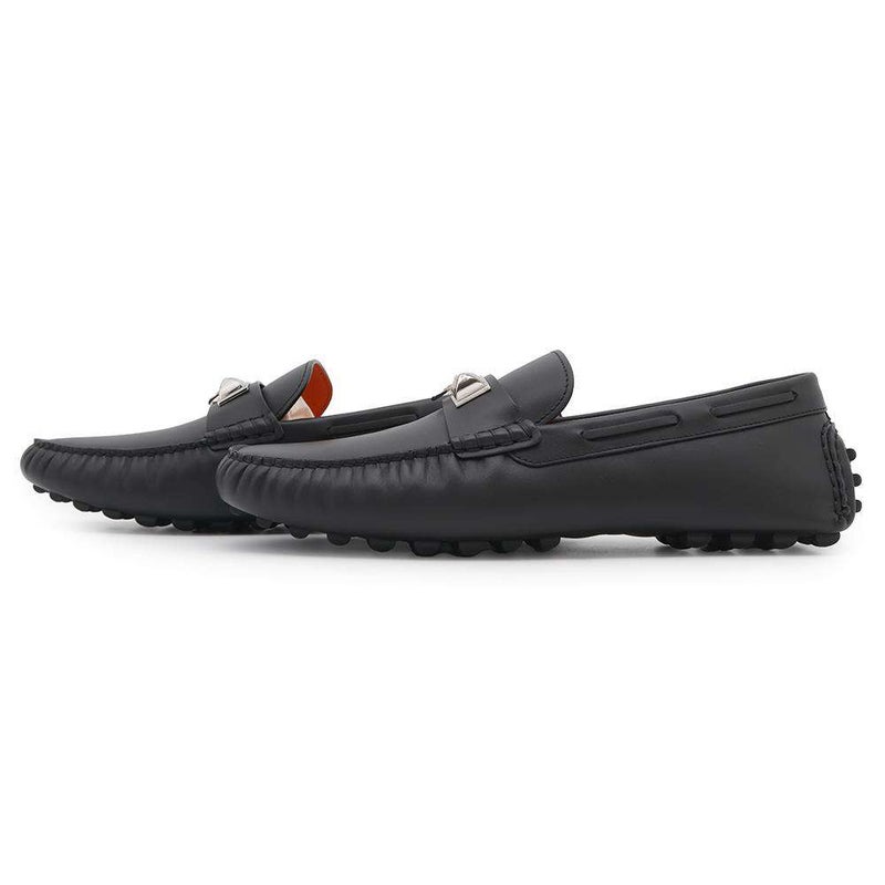 エルメス モカシン アーヴィング Irving レザー メンズサイズ41.5 HERMES 靴 黒