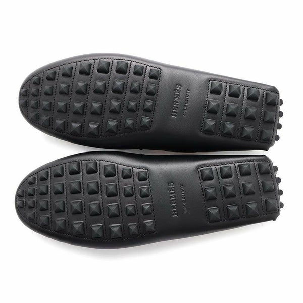 エルメス モカシン アーヴィング Irving レザー メンズサイズ41.5 HERMES 靴 黒