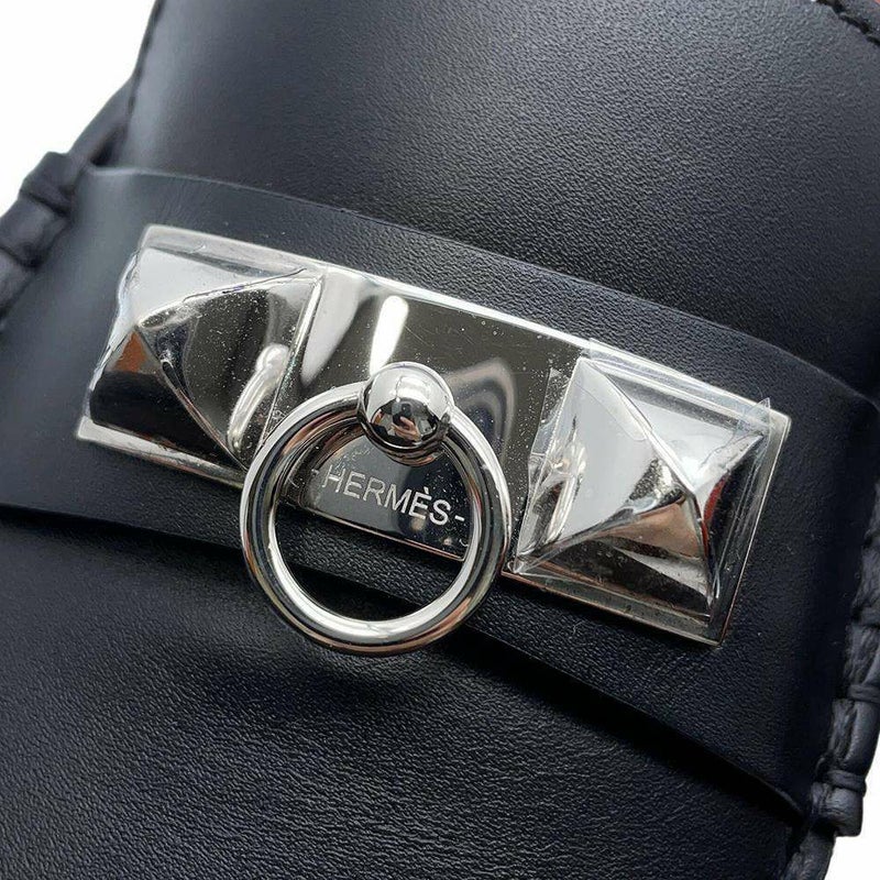 エルメス モカシン アーヴィング Irving レザー メンズサイズ41.5 HERMES 靴 黒