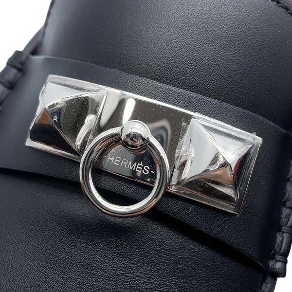 エルメス モカシン アーヴィング Irving レザー メンズサイズ41.5 HERMES 靴 黒