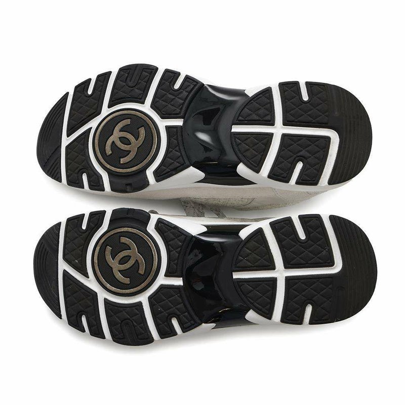 シャネル スニーカー ココマーク ツイード レディースサイズ37 G38299 CHANEL 靴 白