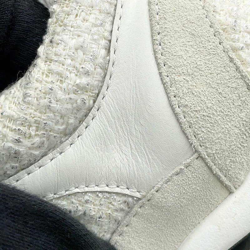 シャネル スニーカー ココマーク ツイード レディースサイズ37 G38299 CHANEL 靴 白