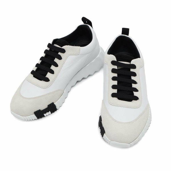 エルメス スニーカー バウンシング レザー レディースサイズ36.5 HERMES 靴 白 黒