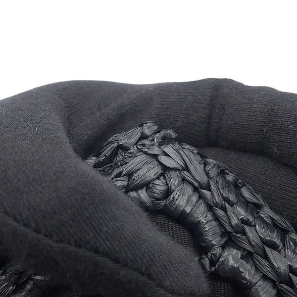 プラダ クラッチバッグ ロゴ ラフィア 1BF129.2A2T PRADA 黒