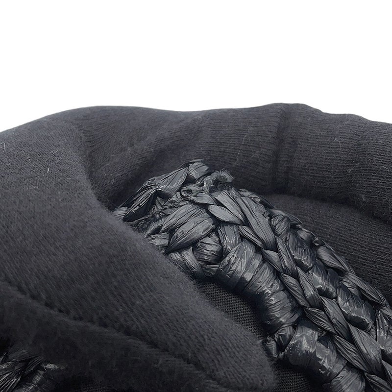 プラダ クラッチバッグ ロゴ ラフィア 1BF129.2A2T PRADA 黒