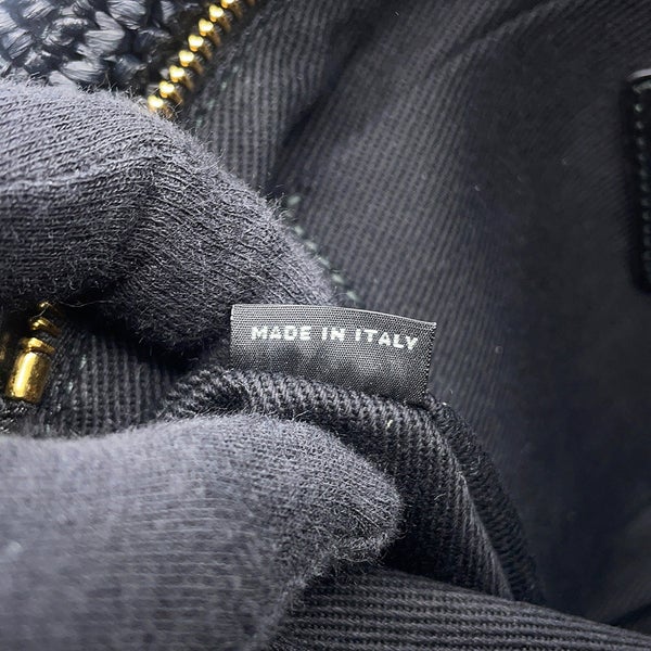 プラダ クラッチバッグ ロゴ ラフィア 1BF129.2A2T PRADA 黒