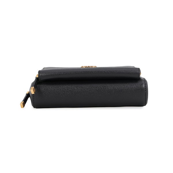クリスチャン・ディオール ショルダーバッグ カロ ダブルポーチ レザー S7431UBAE Christian Dior 黒