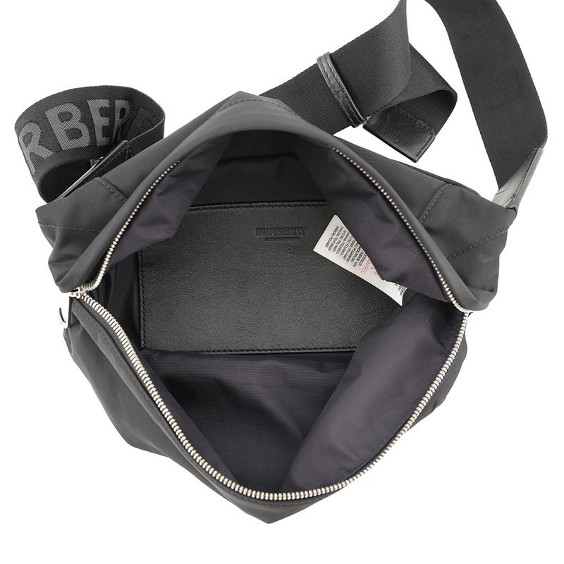 バーバリー ボディバッグ ロゴ ソニー ナイロン レザー 8049095 BURBERRY ベルトバッグ ウエストバッグ 黒