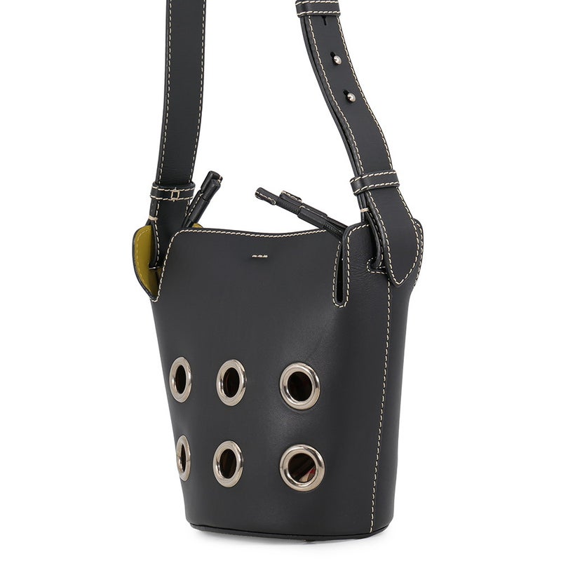 バーバリー ショルダーバッグ ノバチェック バケットバッグ レザー 4078584 BURBERRY 黒