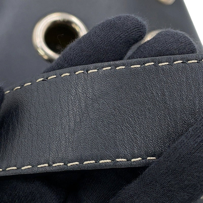 バーバリー ショルダーバッグ ノバチェック バケットバッグ レザー 4078584 BURBERRY 黒