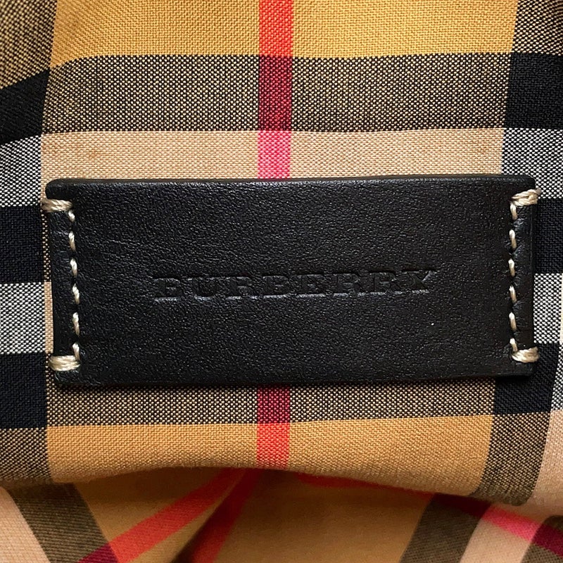 バーバリー ショルダーバッグ ノバチェック バケットバッグ レザー 4078584 BURBERRY 黒