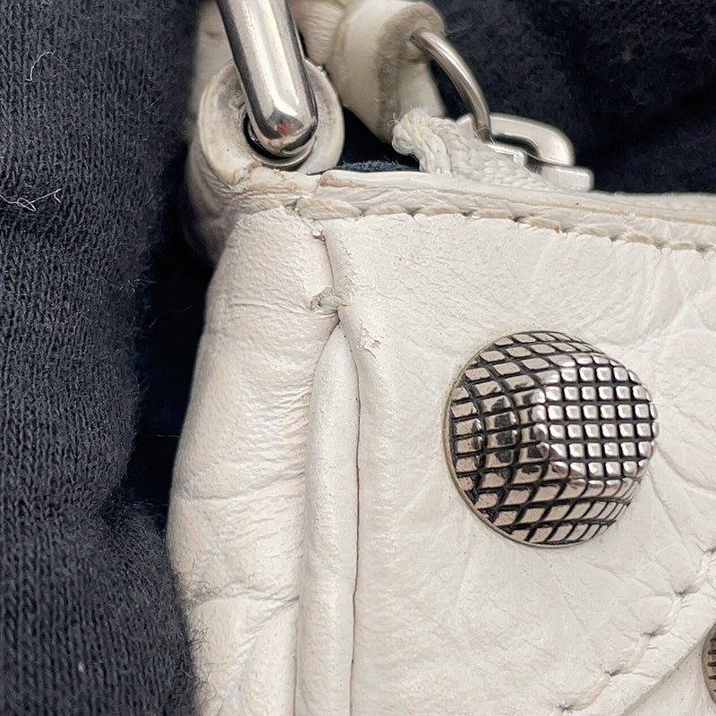 バレンシアガ ショルダーバッグ ルカゴール ミニ 型押しレザー 695814 BALENCIAGA 2way 白
