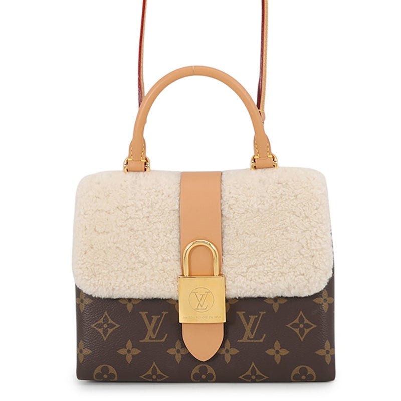 ルイヴィトン ハンドバッグ モノグラム/ムートン ロッキーBB M46318 LOUIS VUITTON 2wayショルダーバッグ