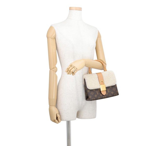 ルイヴィトン ハンドバッグ モノグラム/ムートン ロッキーBB M46318 LOUIS VUITTON 2wayショルダーバッグ